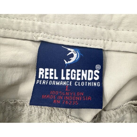 Reel Legends Hiking Pants Mens Large Nylon Convertible Cargo Belted Fishing NEW - Picture 4 of 12
